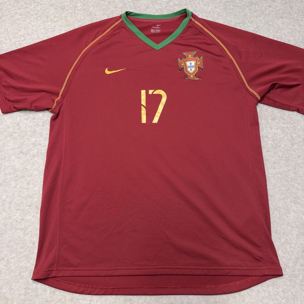 Portugal Jersey Mens L Red Soccer Nike Sphere Dry Cristiano Ronaldo 2006